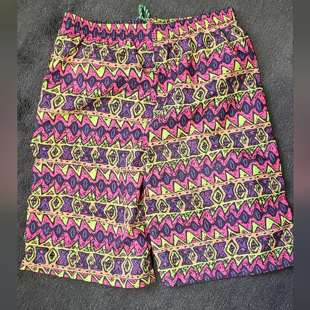 Wave zone swim‎ trunks board shorts size 14/16 BEACH POOL OCEAN SWIM GEOMETRIC